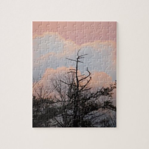 Powder blue clouds in a purple sky jigsaw puzzle