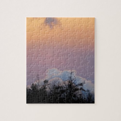 Powder blue clouds in a purple sky jigsaw puzzle