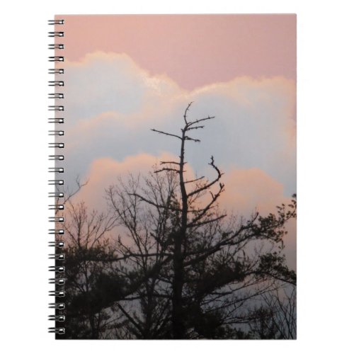 Powder blue clouds in a purple sky notebook