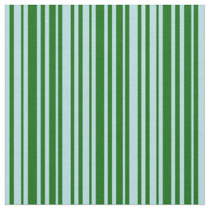 Powder Blue & Dark Green Colored Lines Fabric