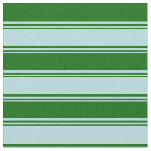 Powder Blue & Dark Green Colored Stripes Fabric