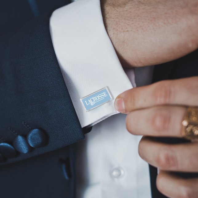 Powder Blue Distressed Lacrosse Cufflinks (Creator Uploaded)