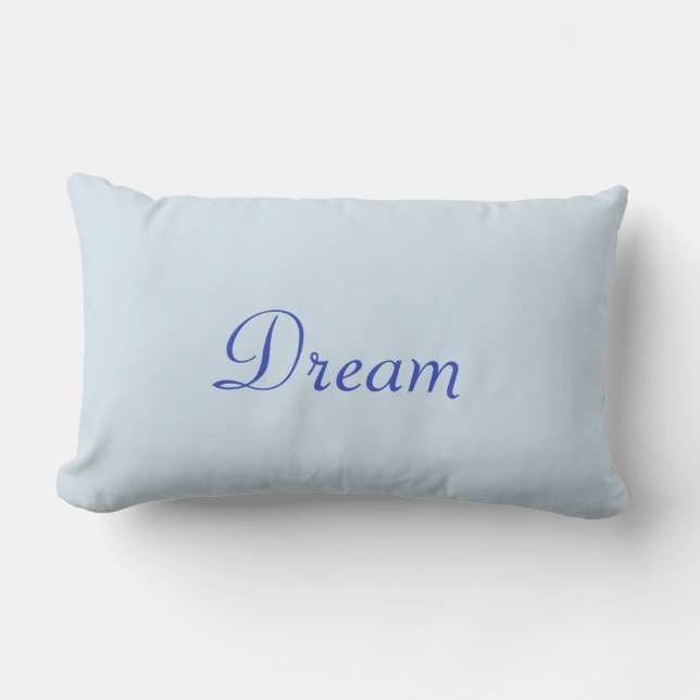 Powder blue Dream lumbar pillow (Front)