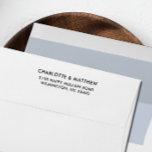 Powder Blue Elegant return address  Envelope<br><div class="desc">Elegant colored envelope features your names and return address on the back flap, and a light blue or powder blue solid color on the inside. Your name and address are elegantly displayed in a modern sans-serif font, very easy to customize. Perfect for any kind of correspondence, from holiday to business,...</div>