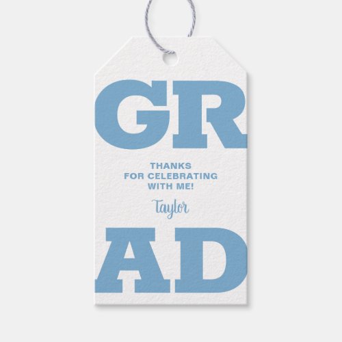 Powder Blue Graduation Party Favor Gift Tags
