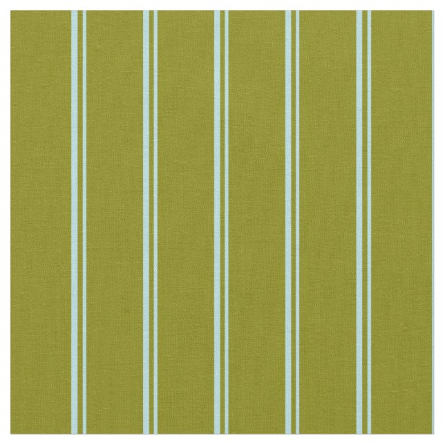 Powder Blue & Green Lines Fabric (Close Up)