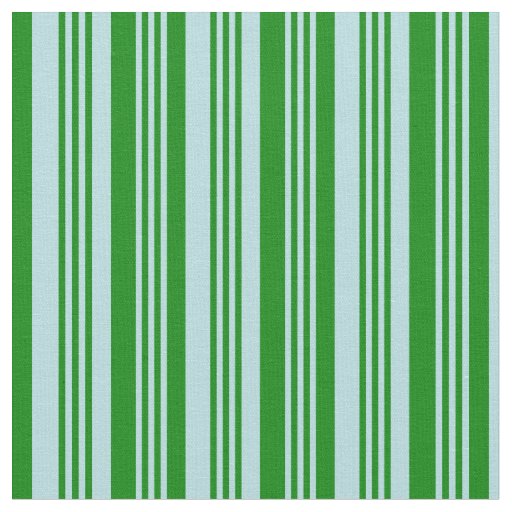 Powder Blue & Green Stripes Fabric