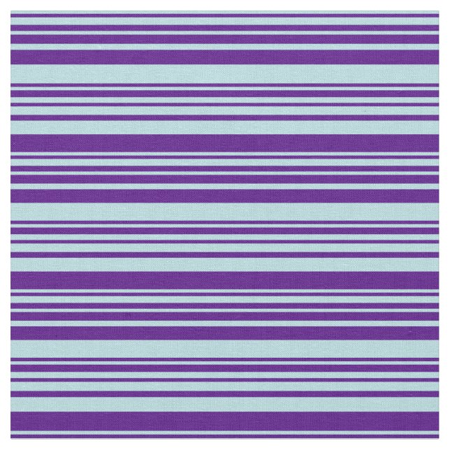 Powder Blue & Indigo Colored Lines Fabric (Close Up)