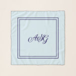 Powder blue Initial or name chiffon scarf<br><div class="desc">Add your initial or name to this chiffon scarf. The background color can be changed. Available in different sizes.</div>