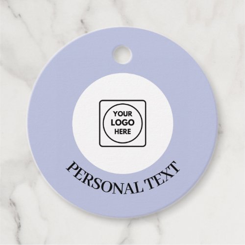 Powder Blue Logo Text Business Price Tag Label