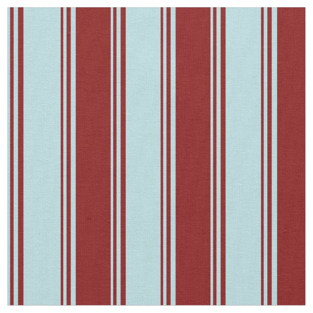 Powder Blue & Maroon Pattern Fabric (Close Up)