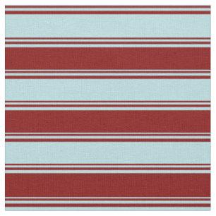 Powder Blue & Maroon Pattern of Stripes Fabric