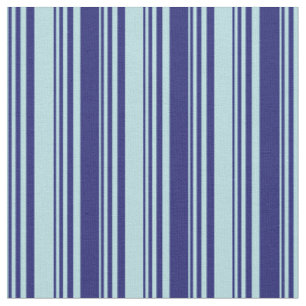 Powder Blue & Midnight Blue Colored Pattern Fabric