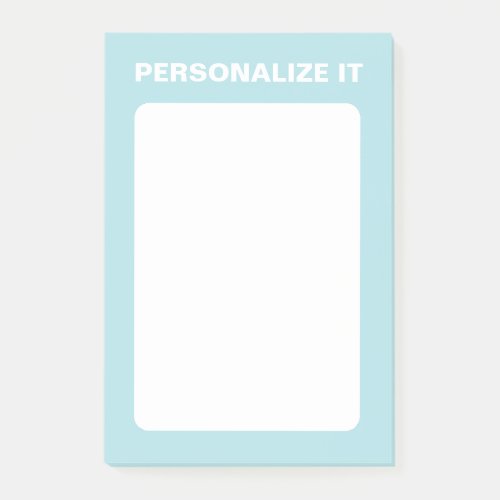 Powder Blue Modern Personalized Versatile Post_it Notes