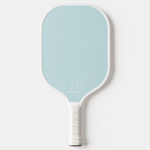 Powder Blue Monogram Pickleball Paddle with Name