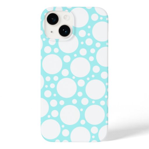 Powder Blue Polka Dot Case-Mate iPhone 14 Case