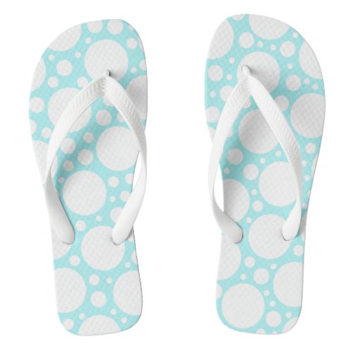 Powder Blue Polka Dot Flip Flops