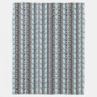 Powder Blue Poppies Multi Orchid Stripe Blanket