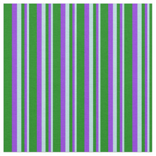 Powder Blue, Purple & Green Colored Lines Fabric