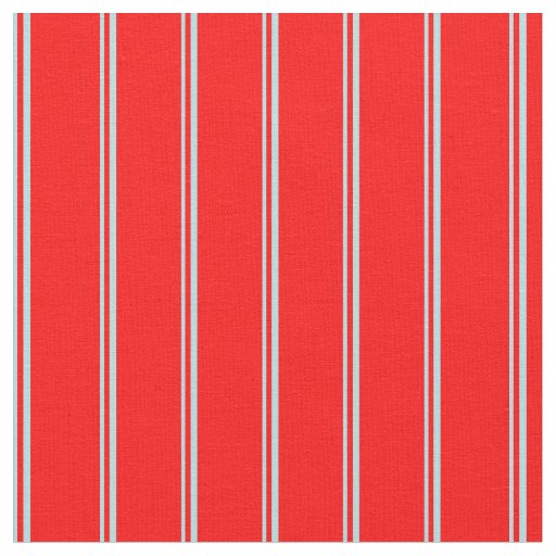 Powder Blue & Red Colored Lines Fabric