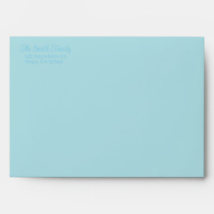 Powder Blue & Sky Blue Wedding Customizable Text Envelope
