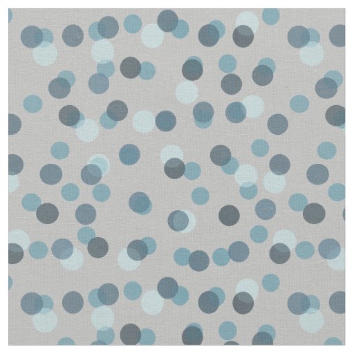 powder blue,  slate and hippie blue polka dots fabric