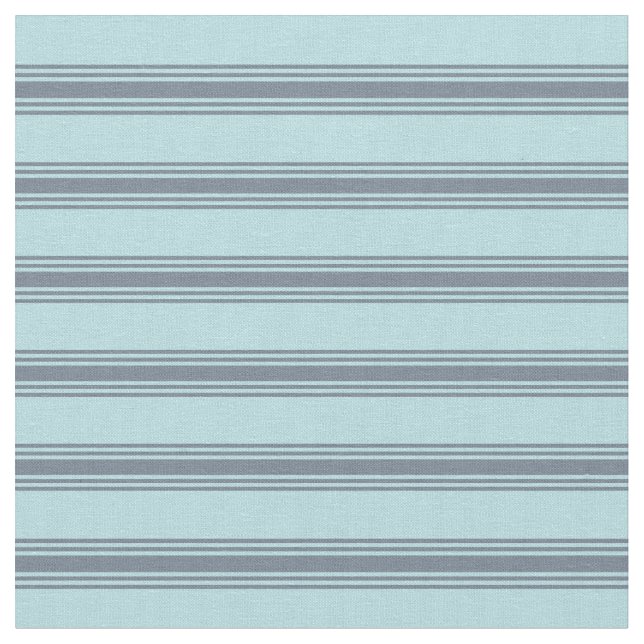 Powder Blue & Slate Gray Pattern of Stripes Fabric (Close Up)