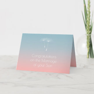 Powder Blue Slate Parents of Bride Congratulations Card