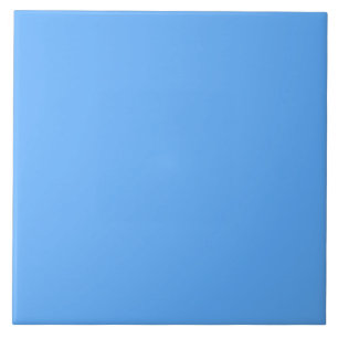Powder Blue, Soft Azure #61B0FF Ceramic Tile