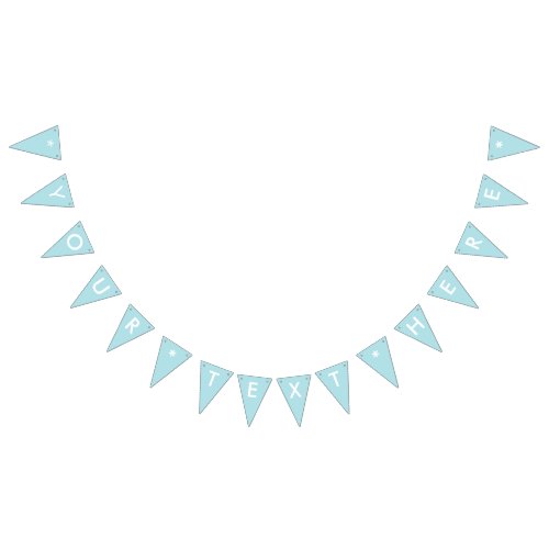 Powder Blue Solid Color Bunting Flags