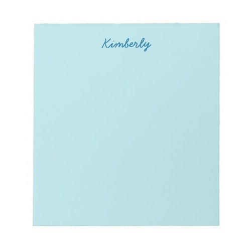 Powder Blue Solid Color Notepad