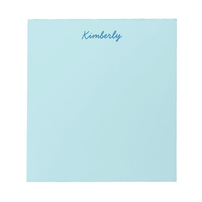 Powder Blue Solid Color Notepad (Front)