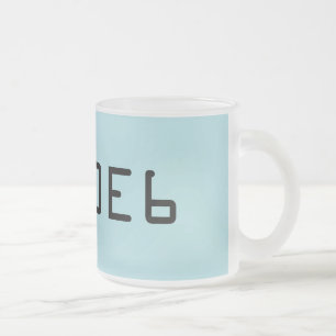 Powder Blue Solid Color with Hex Number B0E0E6 Frosted Glass Coffee Mug