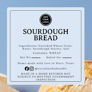 Powder Blue Sourdough Ingredient Cottage Sticker