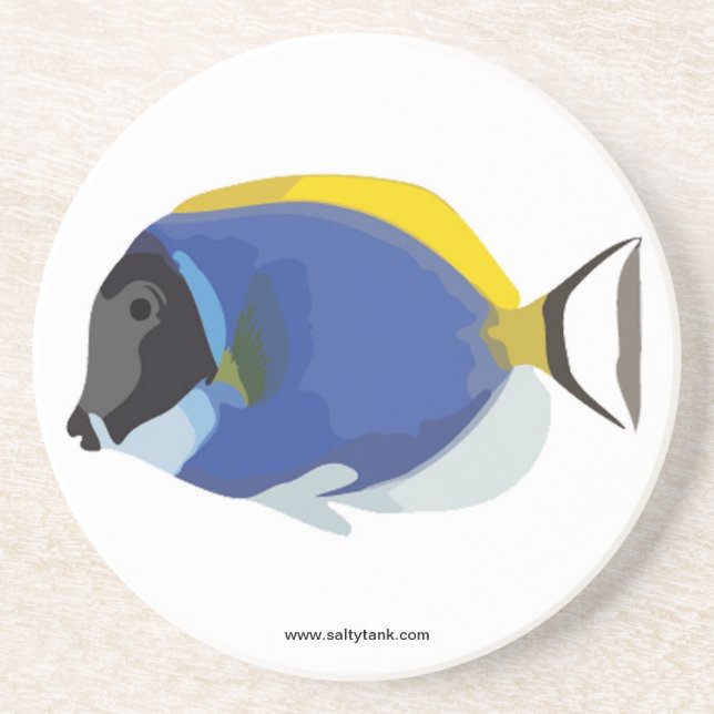 Powder Blue Tang Fish Coaster (Front)