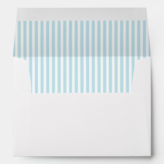 Powder Blue Vertical Stripe Lined Envelope (Back (Bottom))