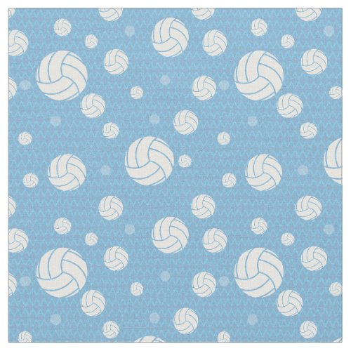 Powder Blue Volleyball Chevron Patterned Fabric