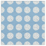 Powder Blue Volleyball Wood Floor Patterned Fabric
