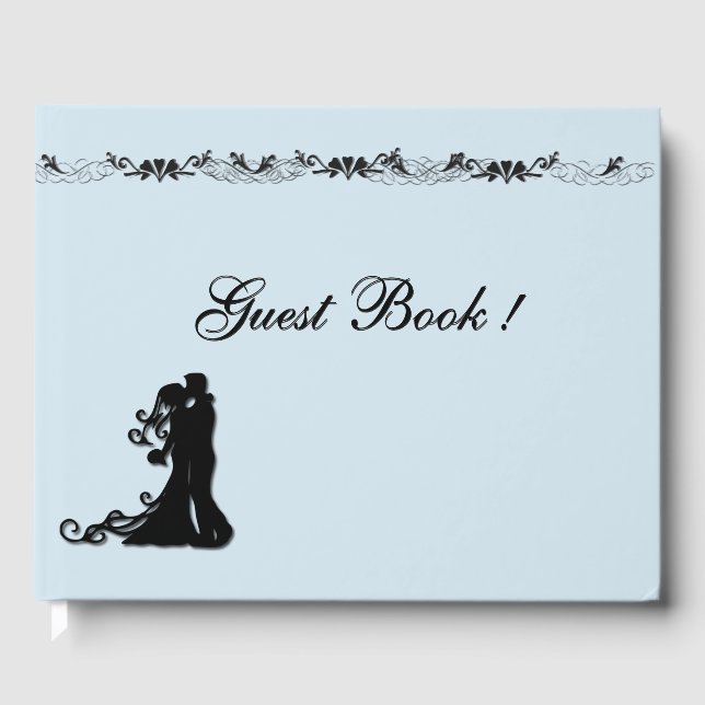 Powder Blue Wedding Guest Book (Front)