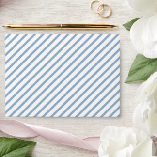 Powder Blue White Stripes Pattern Envelope