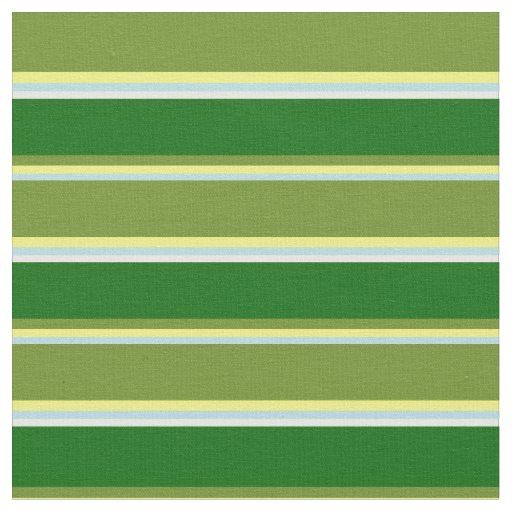 Powder Blue, Yellow, Green, Dark Green & White Fabric