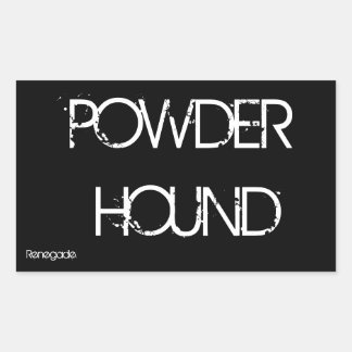 Powder Hound Rectangular Sticker