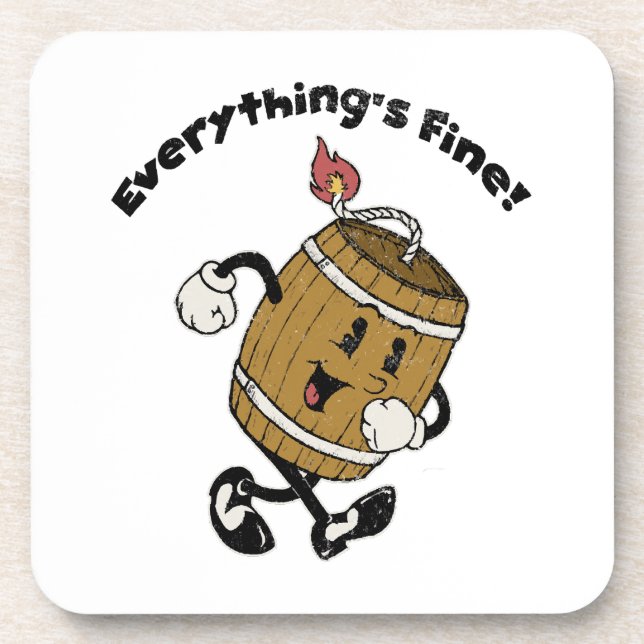 Powder Keg Beverage Coaster (Front)