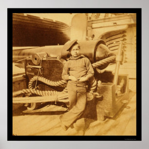 Powder Monkey on the USS Pawnee 1862 Poster