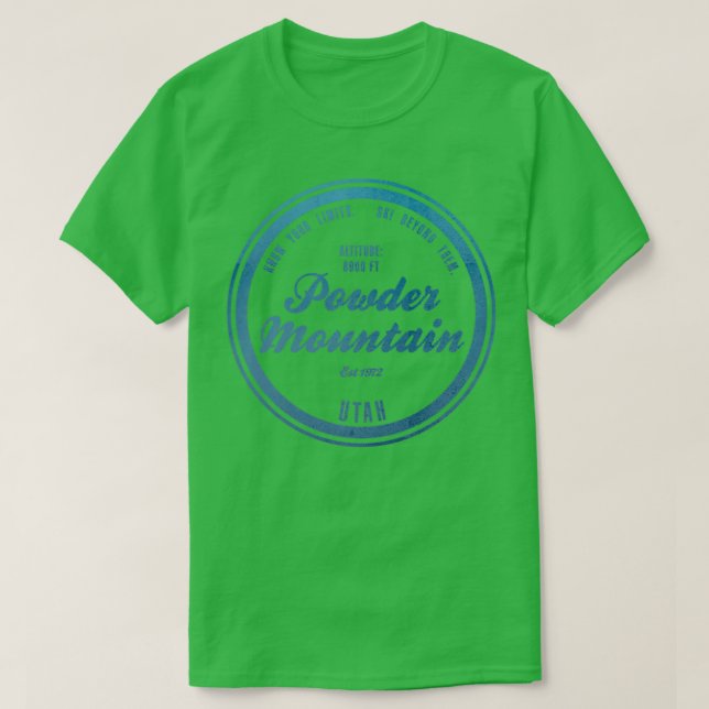 Powder Mountain Ski Resort Utah T-Shirt (Design Front)