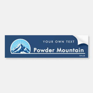 Powder Mountain Utah  ski Bumper Sticker