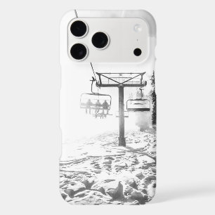 Powder on the Hill // Black and White Skilift iPhone 17 Pro Max Case