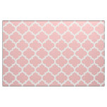 Powder Pink Moroccan Quatrefoil Trellis Fabric