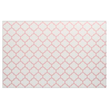 Powder Pink Moroccan Trellis Pattern Fabric by Richard__Stone at Zazzle
