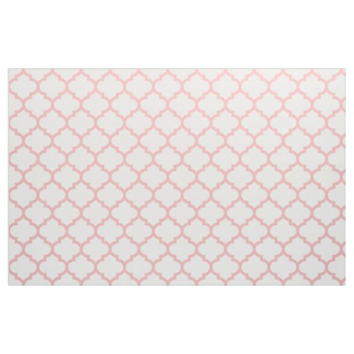 Powder Pink Moroccan Trellis Pattern Fabric